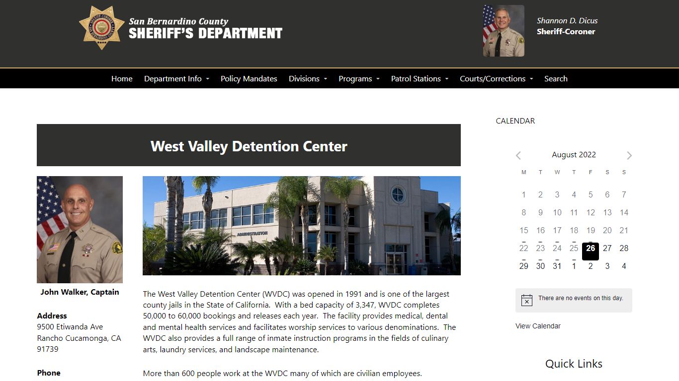 West Valley Detention Center - San Bernardino County