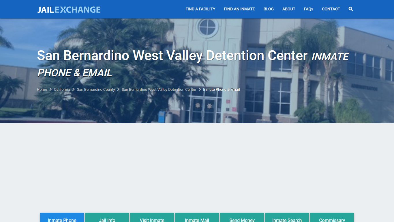 San Bernardino West Valley Detention Center Inmate Phone & Email