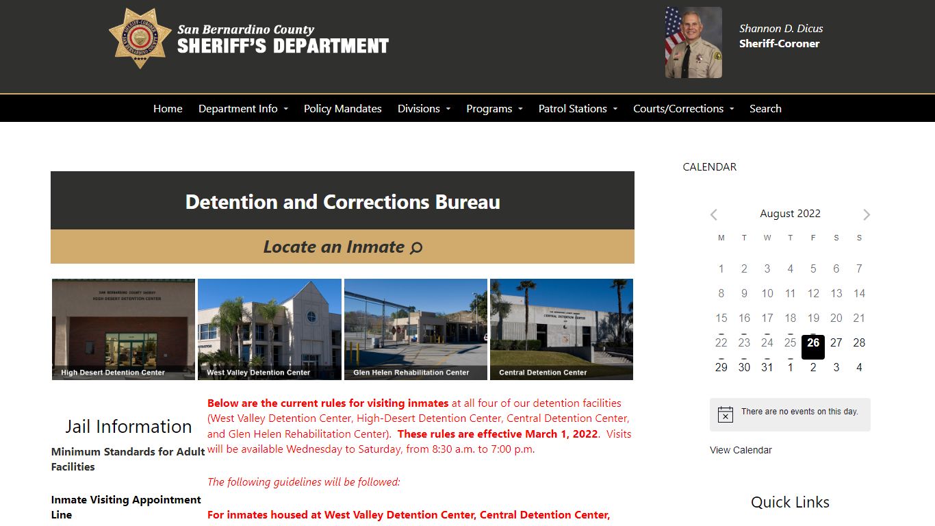 Corrections – San Bernardino County Sheriff's Department